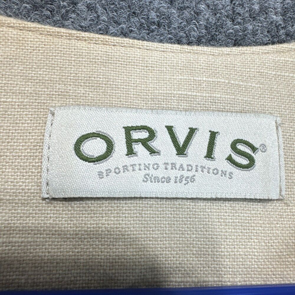 Vintage Orvis Womens XL Floral Botanical Jacket Beige Cottagecore - Picture 9 of 11